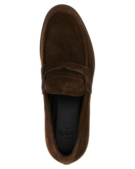 Christian Louboutin Brown 'Caravin' Loafers for men