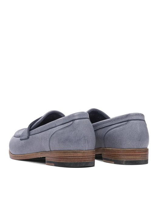 Sturlini Gray Leather Loafers