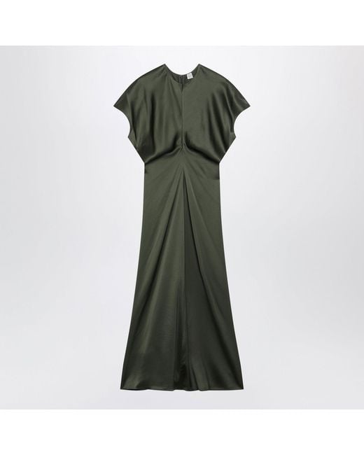 Totême Green Dark Lowwaisted Viscose Dress