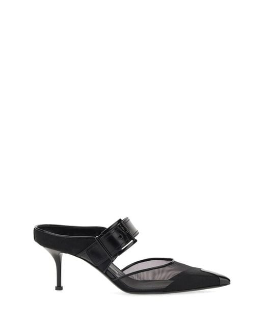 McQueen White Punk Sandal With Buckle