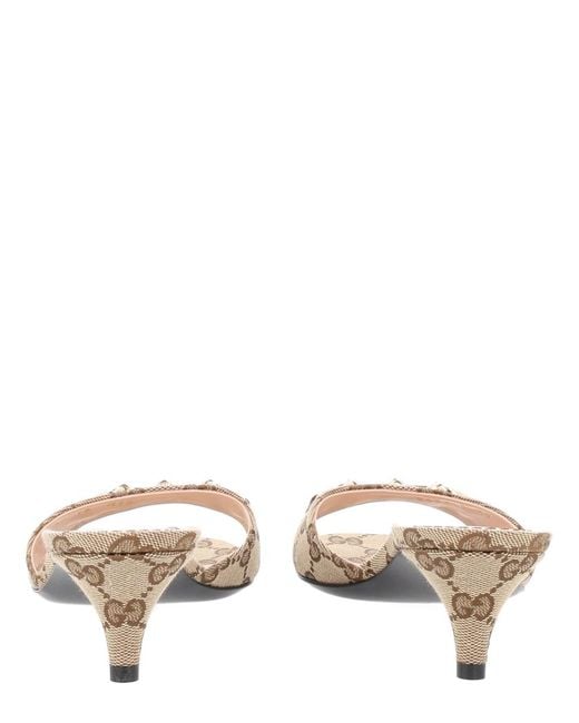 Gucci Natural Sandalo Con Morsetto