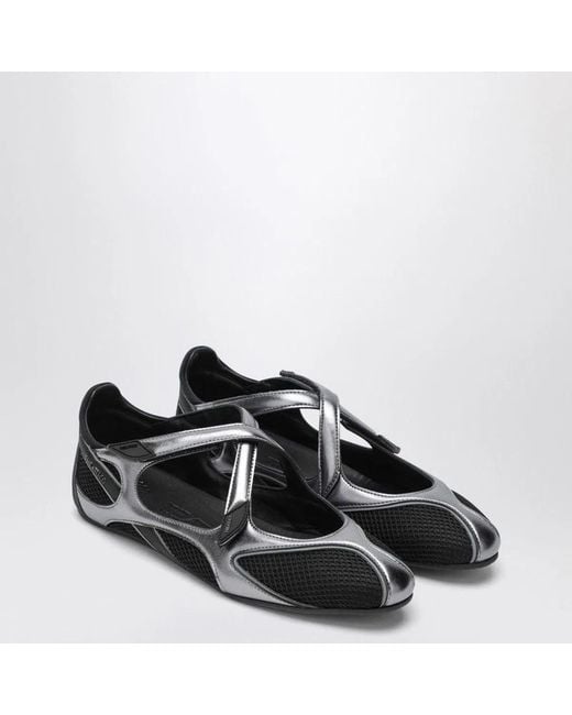 The Attico Black Ballerina Flat Floor 01