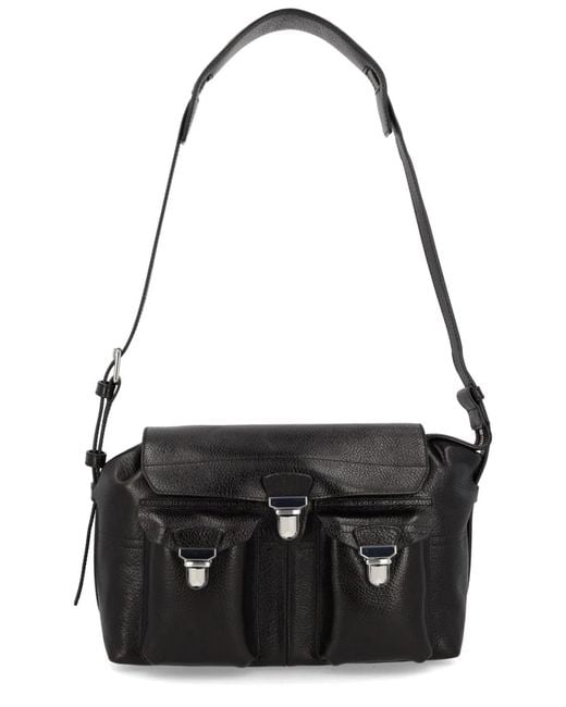 Lemaire Black Gear Medium Shoulder Bag, 25 Cm X 34 Cm X 16 Cm for men
