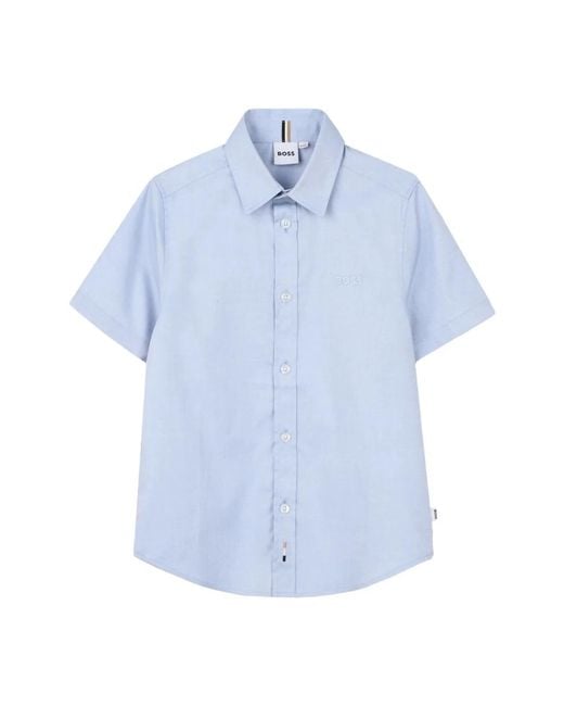 Boss Blue Camicia A Maniche Corte