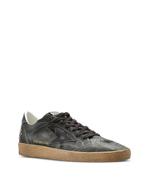 Golden Goose Deluxe Brand Black Ovine Leather Cow Leather Star-Patch Sneakers for men