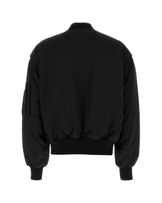 Entire studios Black Broad Bomber Wool Wool