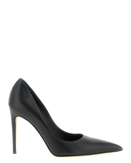 McQueen Black Leather Pumps