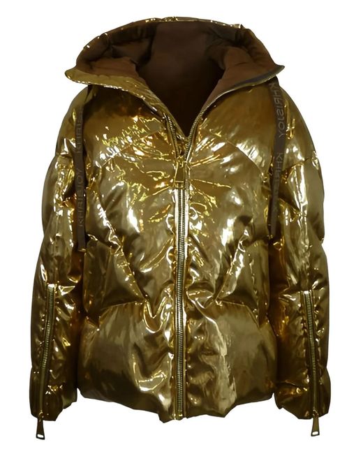 Khrisjoy Green Polyester Down Feather Jacket
