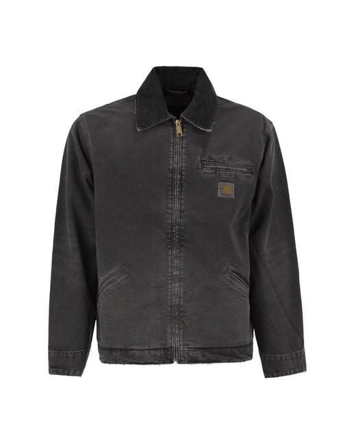 Carhartt Black Washed Organic Dearborn Canvas Jacket