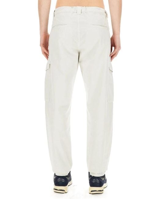 Aspesi White Cotton Pants for men