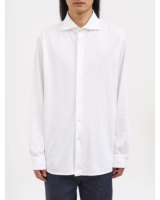Paolo Pecora White Jersey Shirt for men