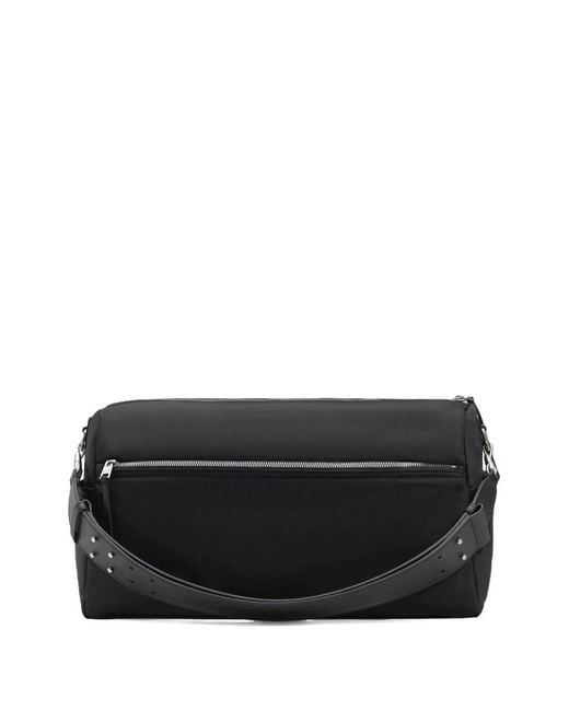 AMI Black Marcel Nylon Large Shoulder Bag