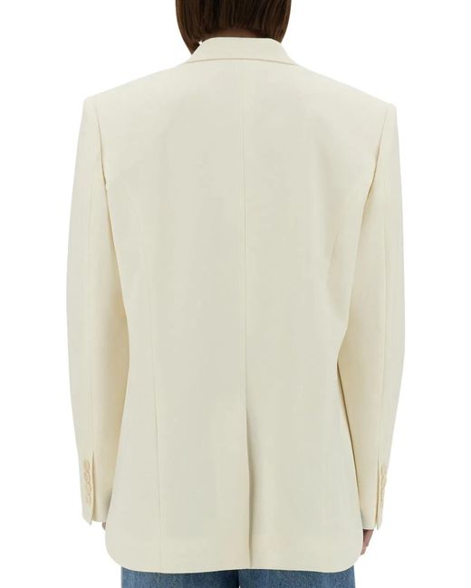 Stella McCartney White Cropped Blazer