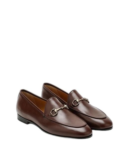 Gucci Brown Jordaan Leather Loafer