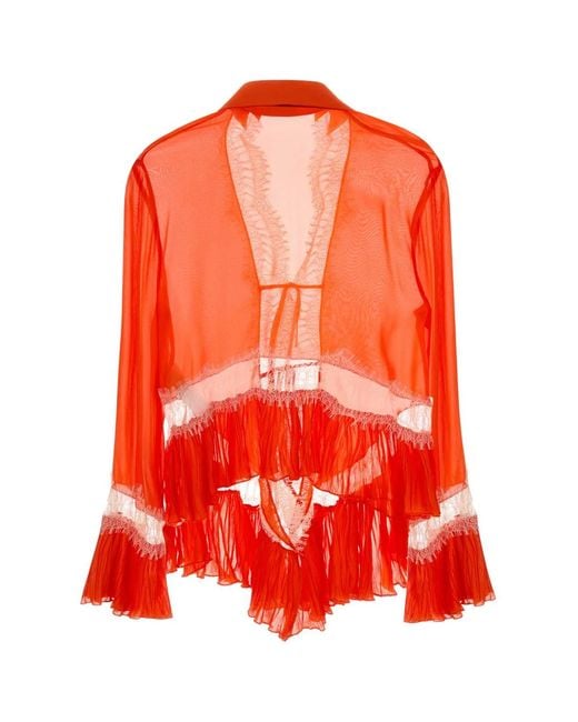Blumarine Orange Camicia Lace