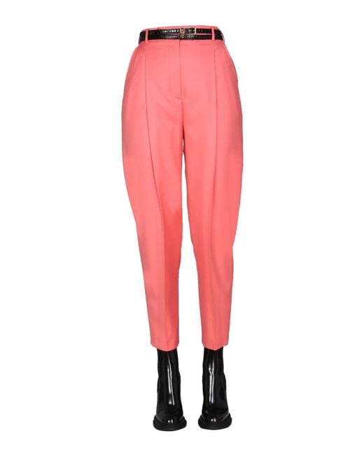 McQueen Red Pants Peg Leg