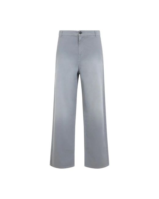 Miu Miu Gray Acciaio Cotton Trousers