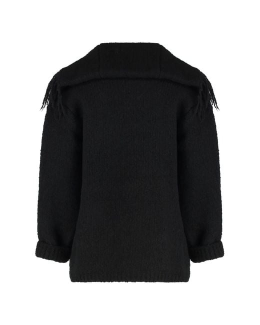 Dries Van Noten Black Maxi Cardigan for men