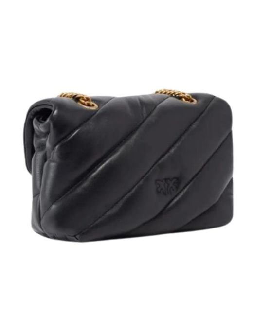 Pinko Black Leather Hand Bag