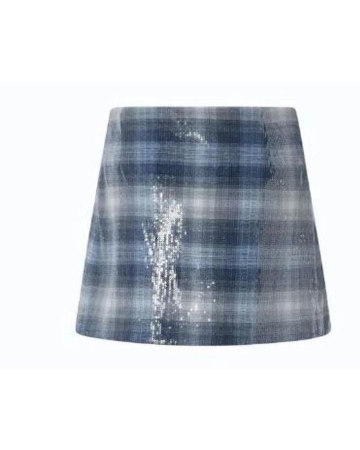 Pinko Blue Stretch Skirt