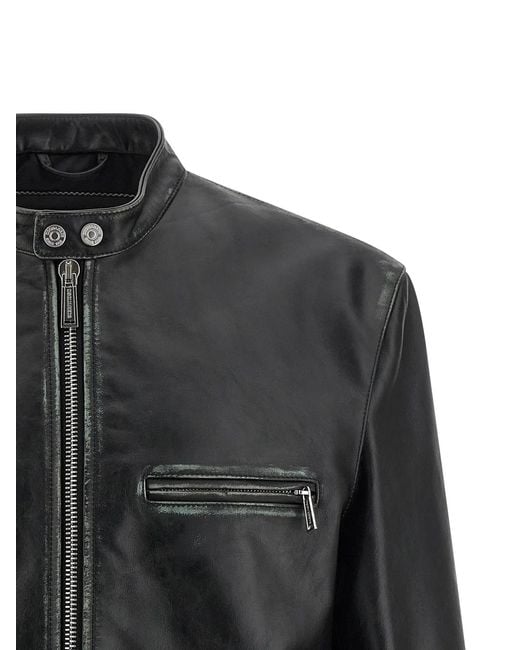 DSquared² Black 'Bad Boy' Biker Jacket for men