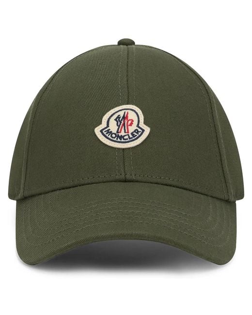Moncler Green Baseball Cap for men
