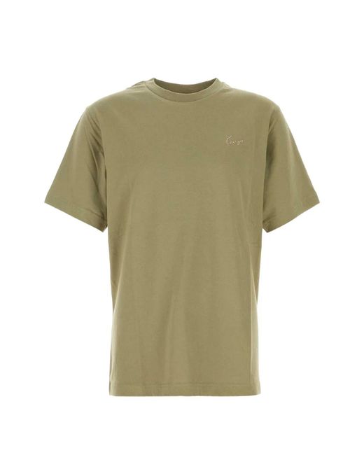 KENZO Green Signature Embroidered T-Shirt for men