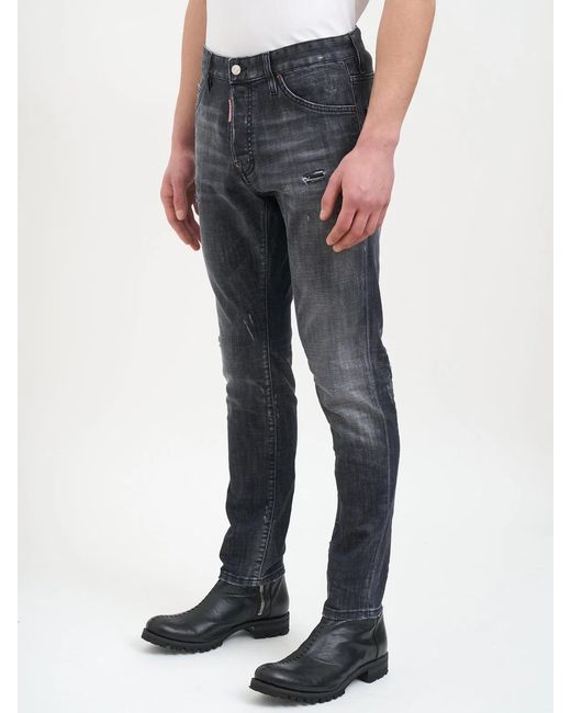 DSquared² Blue Teddy Denim Trousers for men