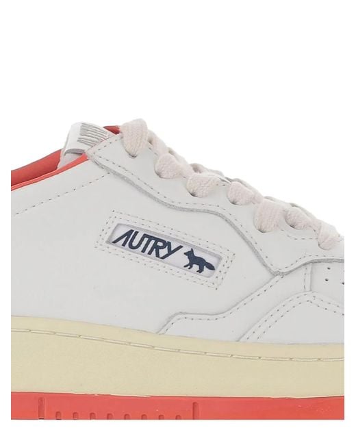 Autry X Maison Kitsune White Medalist Low Sneaker
