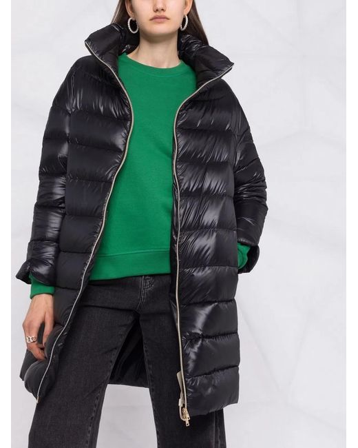 Herno Black Matilde Midi Down Jacket