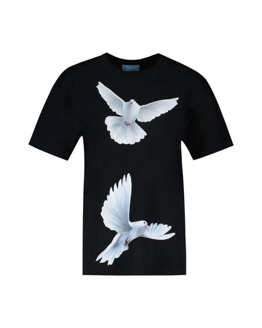 3.PARADIS Black Freedom Doves 3D T-Shirt