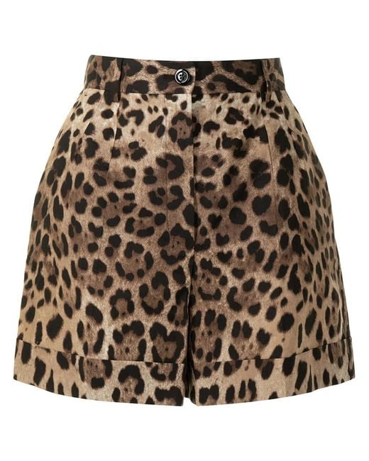 Dolce & Gabbana Natural Dolce & Gabbana Leopard Print Short Skirt