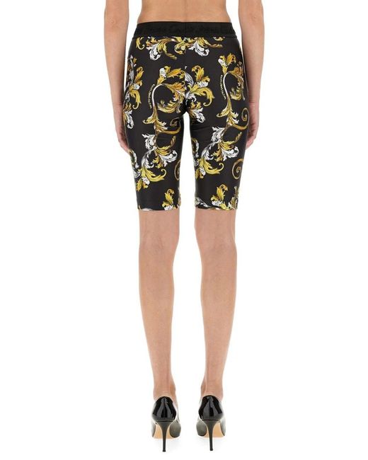 Versace Jeans Couture Green Outline Baroque Cycling Shorts