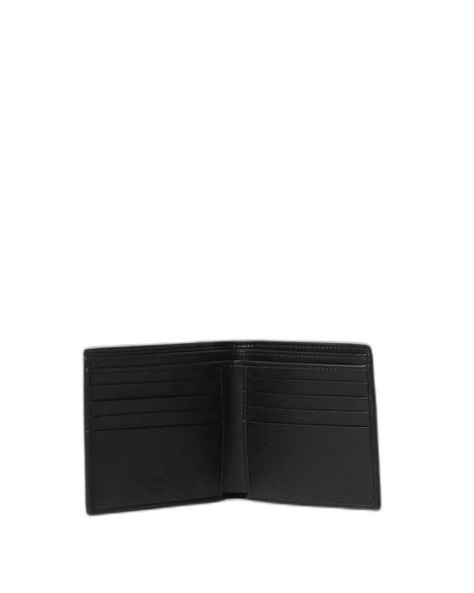 McQueen White Calf Skin Wallets for men