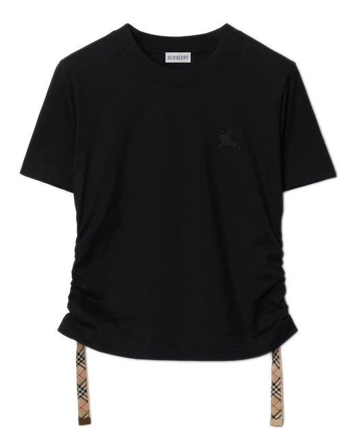 Burberry Black Festival-Style Cotton T-Shirt