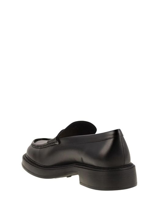 Tod's Black Leather Loafer for men