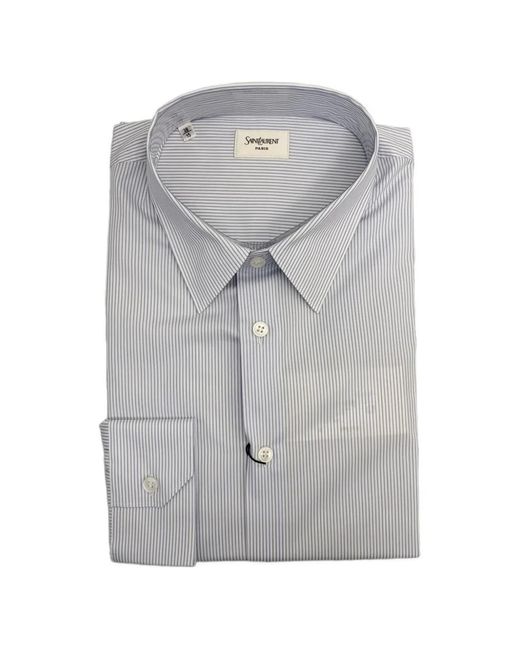 Saint Laurent Gray Classic Nude Cotton Shirt for men