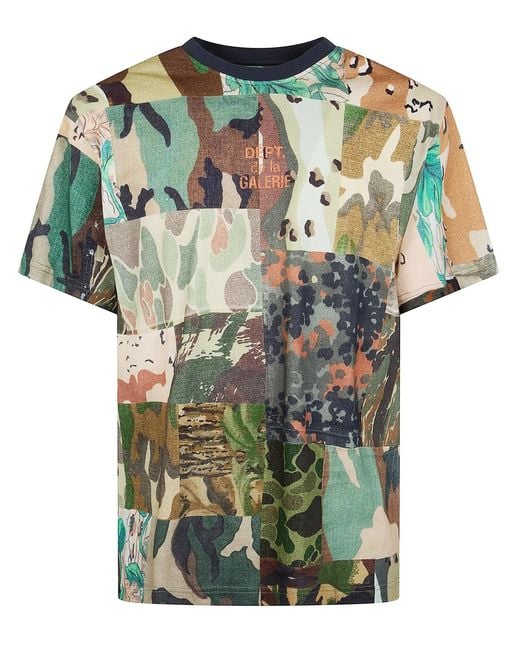 GALLERY DEPT. Green "Mixed Camo" Tee for men