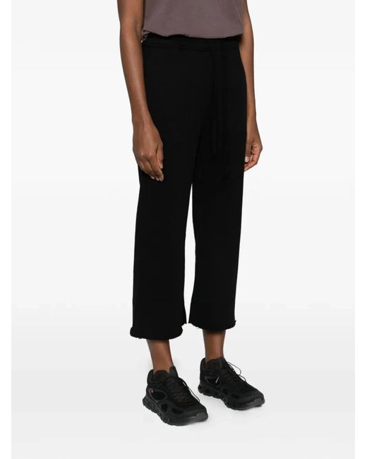 Thom Krom Black Track Wide Leg Trousers
