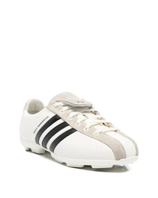 Y-3 White Field Suede And Leather Sneakers for men