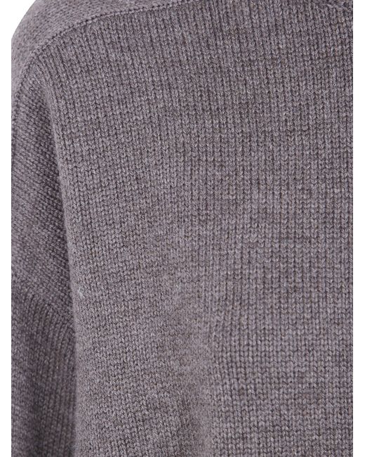 Loulou de Saison Gray "Breha" Sweater With Piping