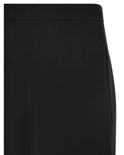 Max Mara Black Maxmara Studio Msealpaca – Fluid Palazzo Trousers