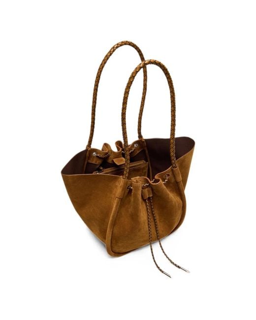 Proenza Schouler Brown Cow Leather Polyurethane Large Ruched Tote