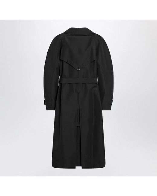 Moncler Genius Black Double-Breasted Trench Coat With Belt