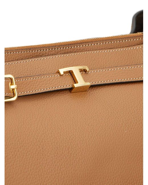 Tod's Brown Tods Structured Leather Shoulder Bag