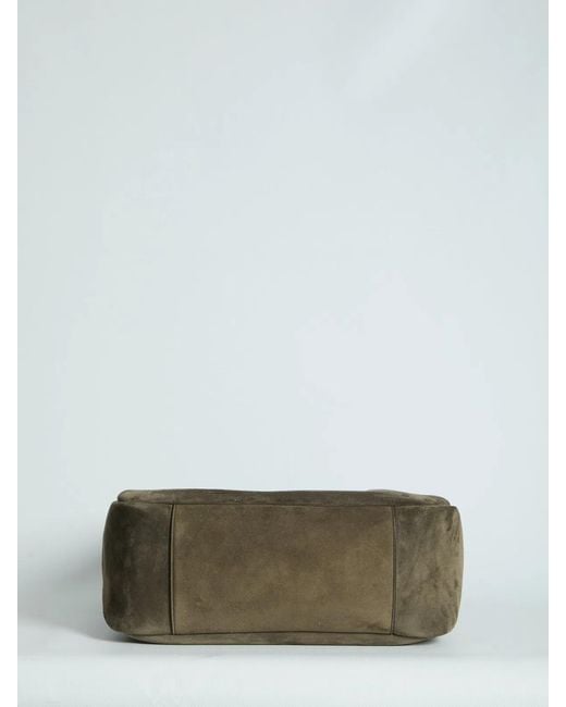 Saint Laurent Green Light Musk Le 5 À 7 Suede Bag