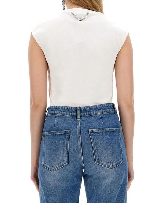 Rabanne Blue Cotton T Shirt