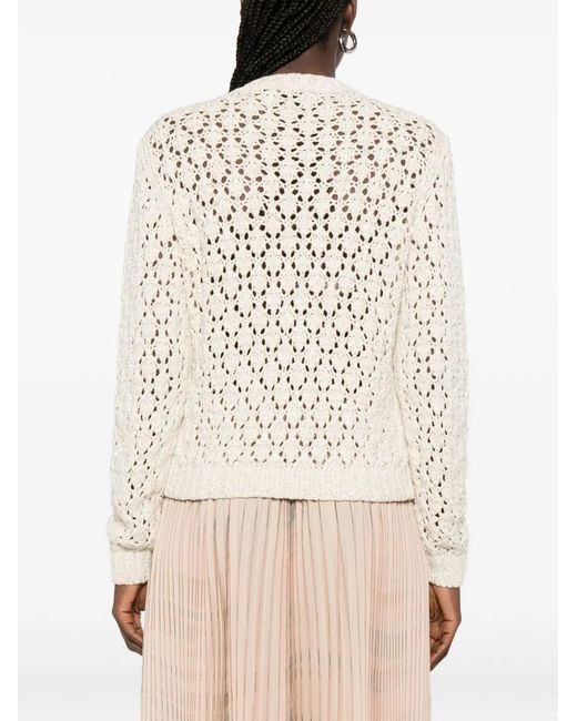 Fabiana Filippi Natural Crewneck Sweater