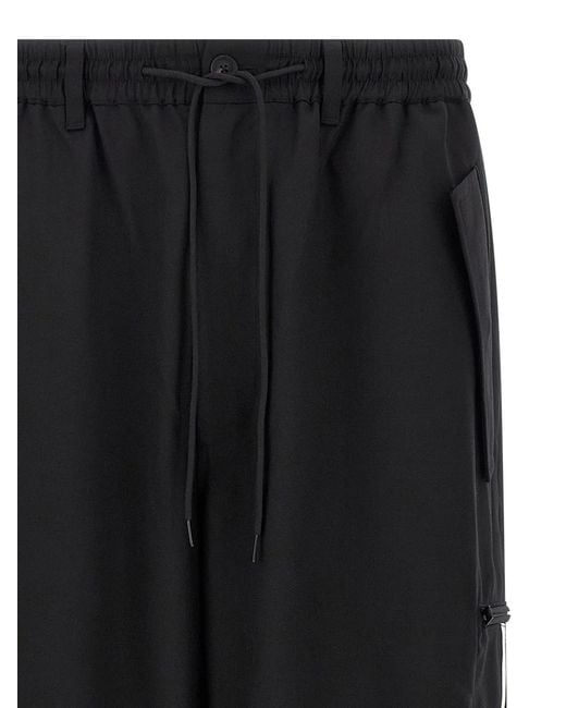Y-3 Black Wool Blend Pants for men