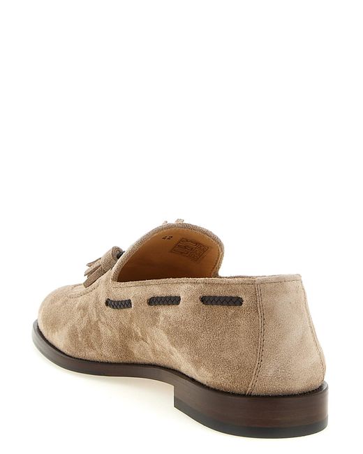 Brunello Cucinelli Brown Nappi Moccasins Loafers for men